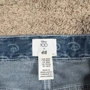 H&M Jeans Hm Disney X Monogram Jeans Loose Straight Leg Men